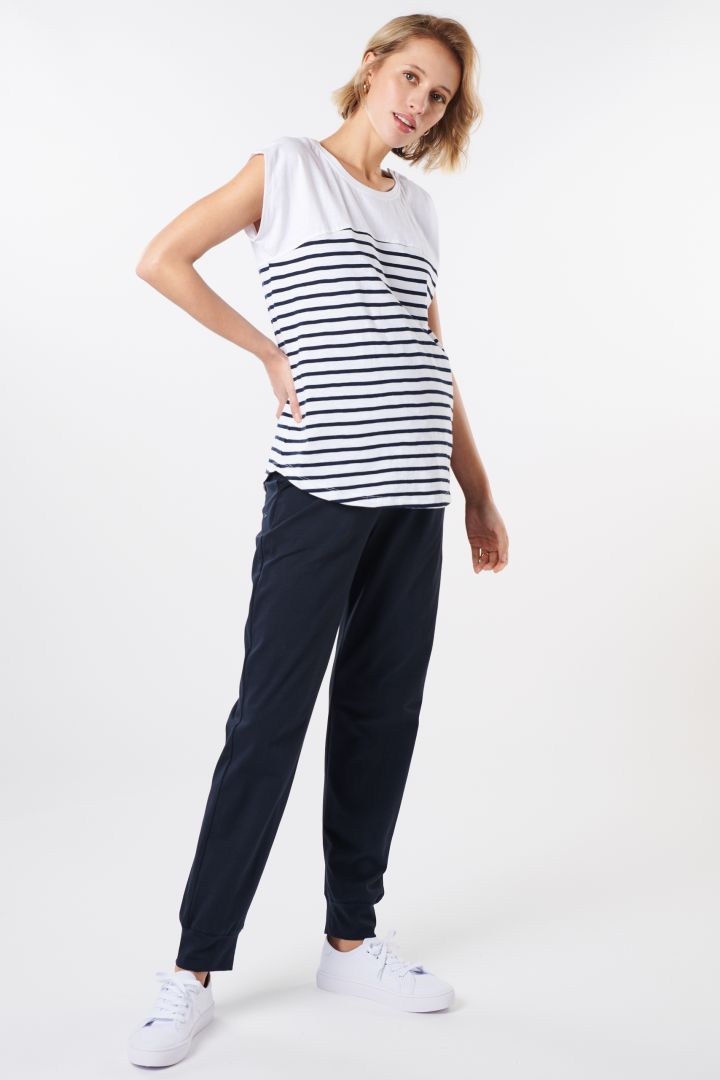 Umstands- und Stillshirt aus Bio-Baumwolle gestreift