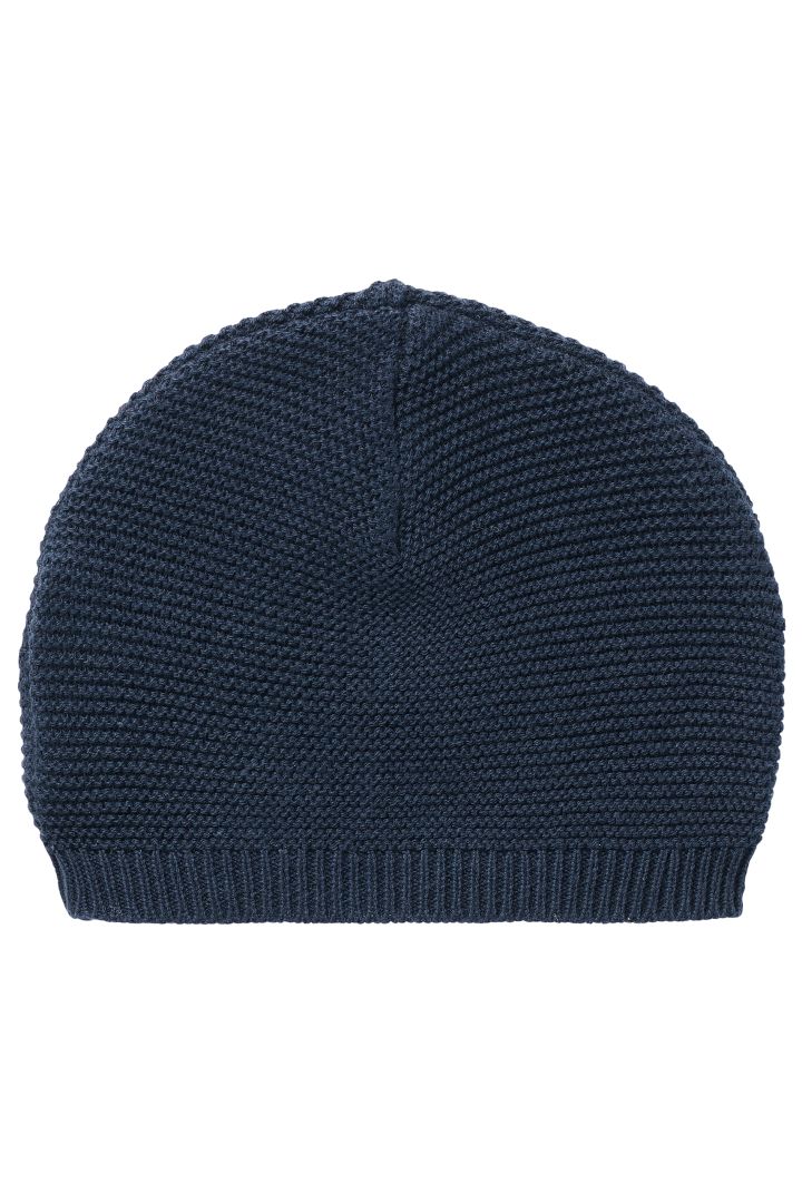 Organic Baby-Strickmütze navy