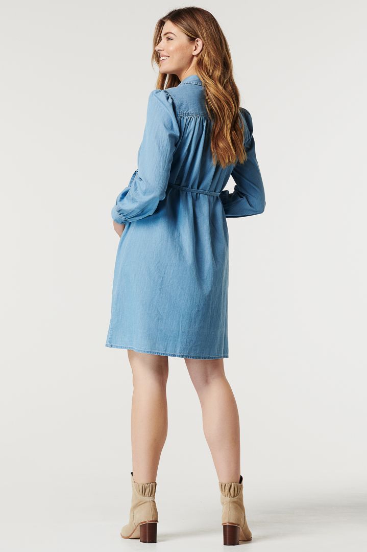 Organic Umstands- und Stillkleid in Denim Optik