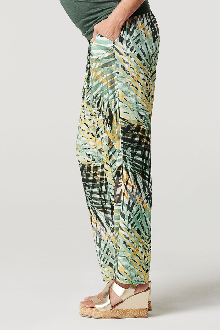 Umstandshose mit Palmen Print
