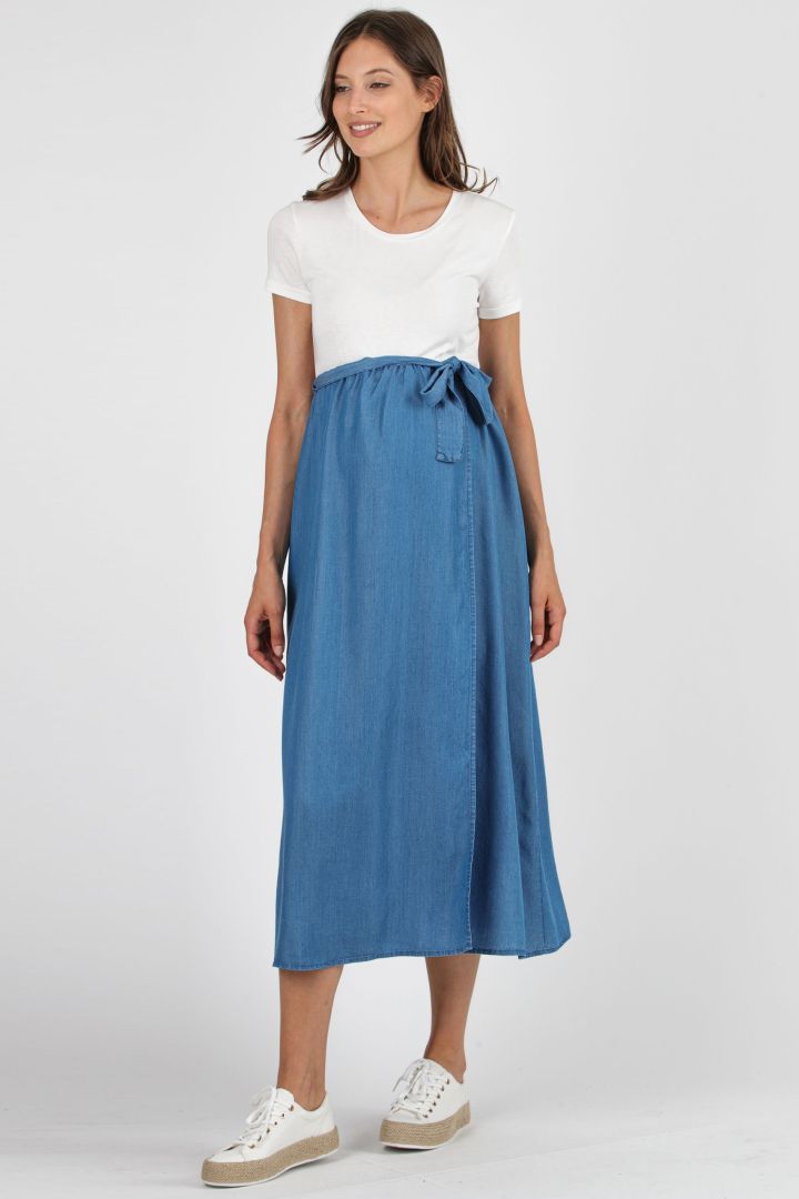 Tencel Umstandskleid mit Jerseytop