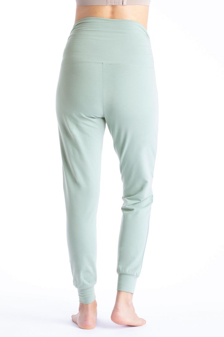 Organic Foldover Maternity Lounge and Pyjama Trousers sage
