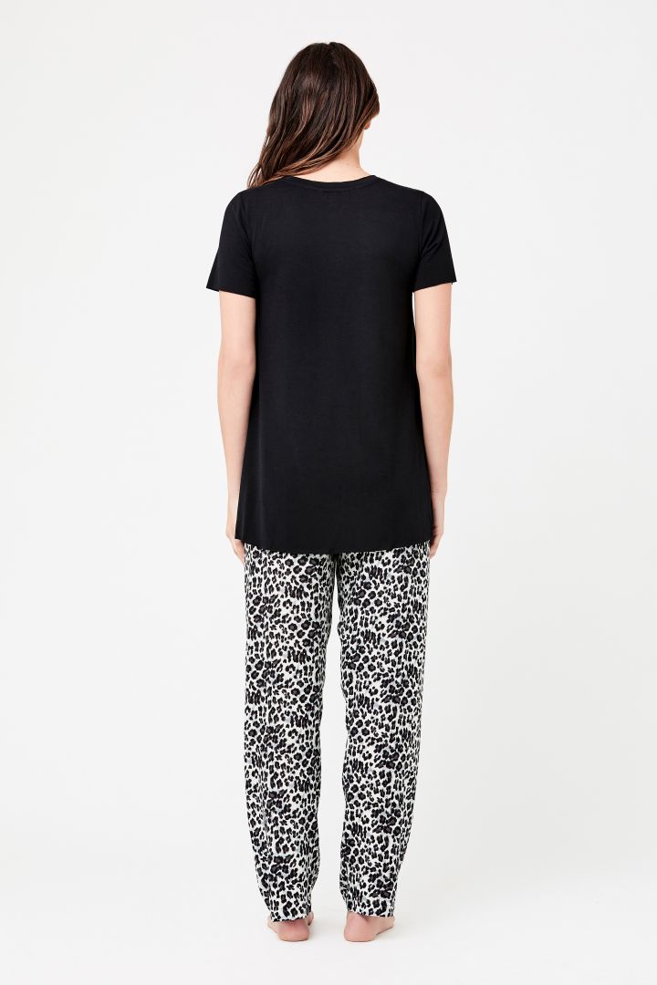 Maternity Pyjama and Lounge Trousers with Leopard Print
