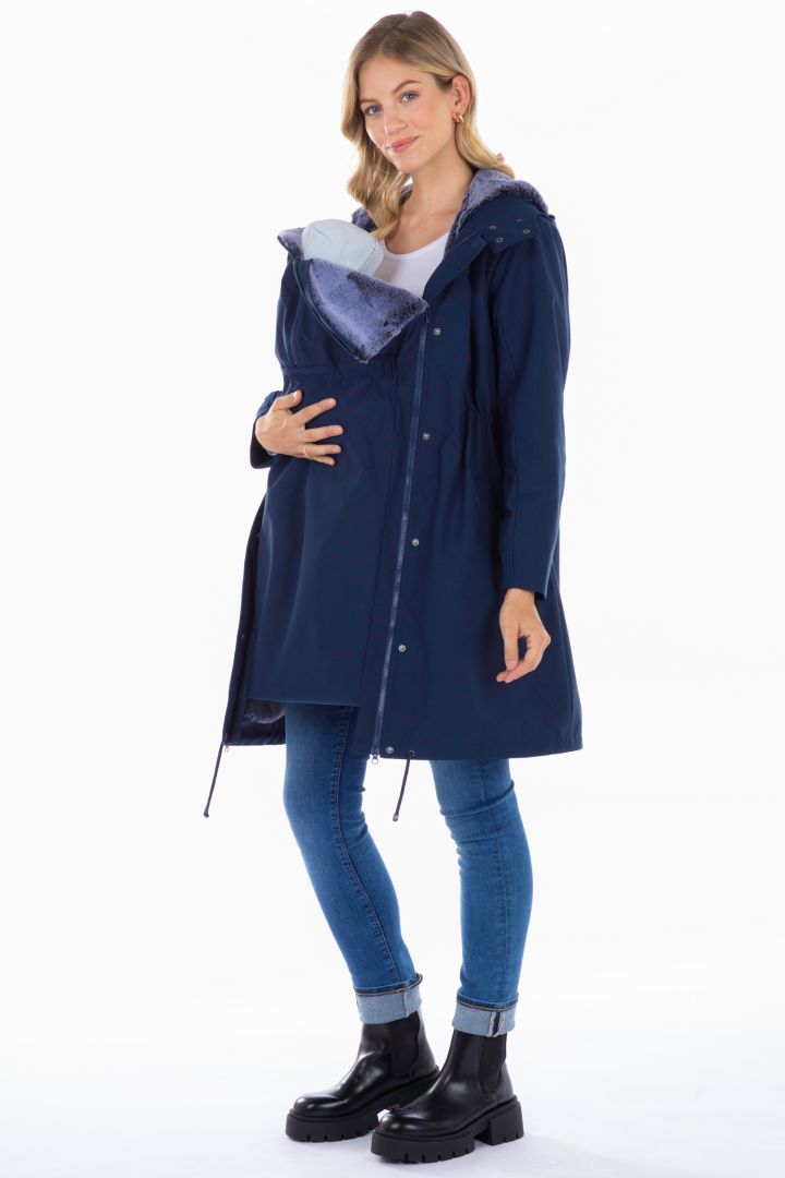 3 in 1 Umstandsparka und Tragejacke navy