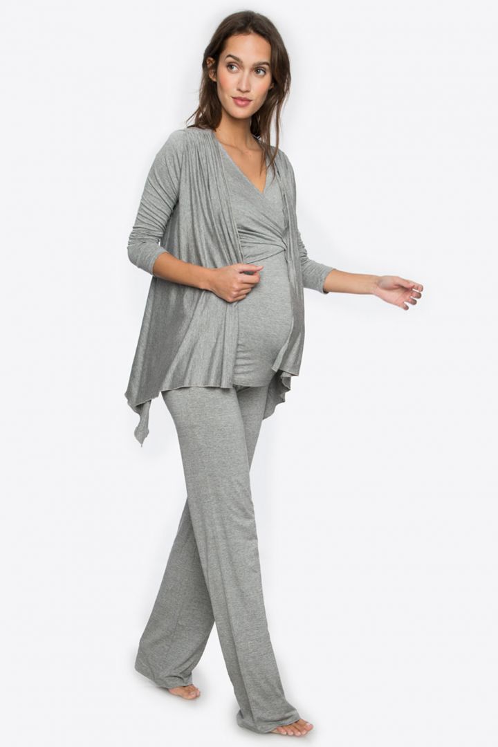 Maternity and Nursing Homewear 3 Pcs-Set grey