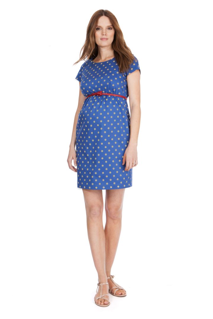 Polka Dot Umstandskleid kurzarm