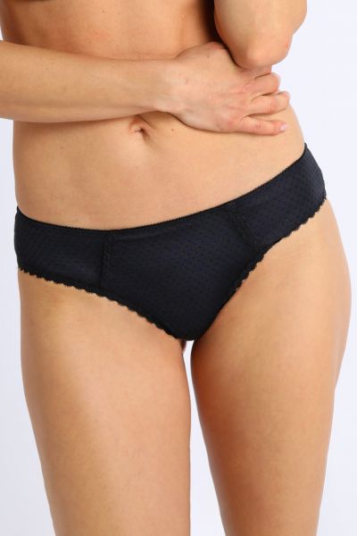 Umstandsslip mit Pünktchen schwarz