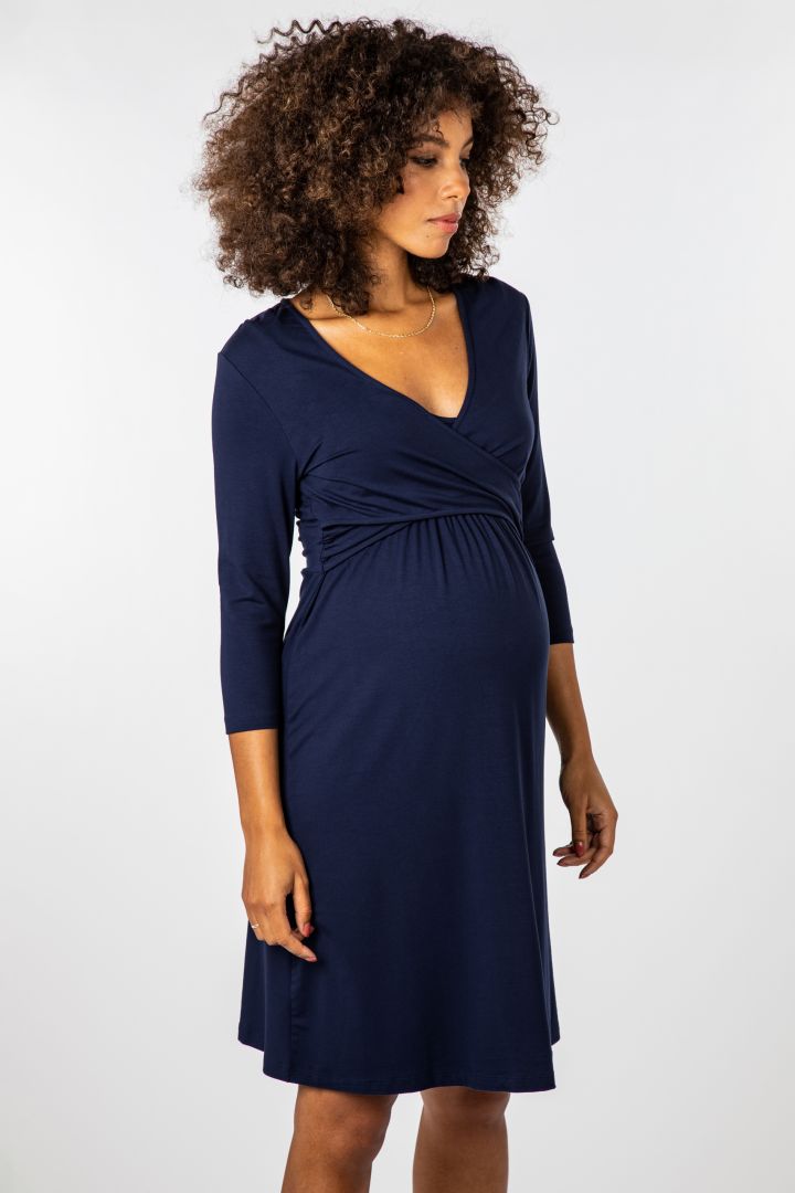 Ecovero Umstands- und Stillkleid navy