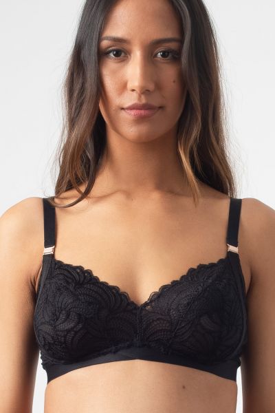 Soft Cup Schwangerschafts- und Still BH aus Spitze schwarz