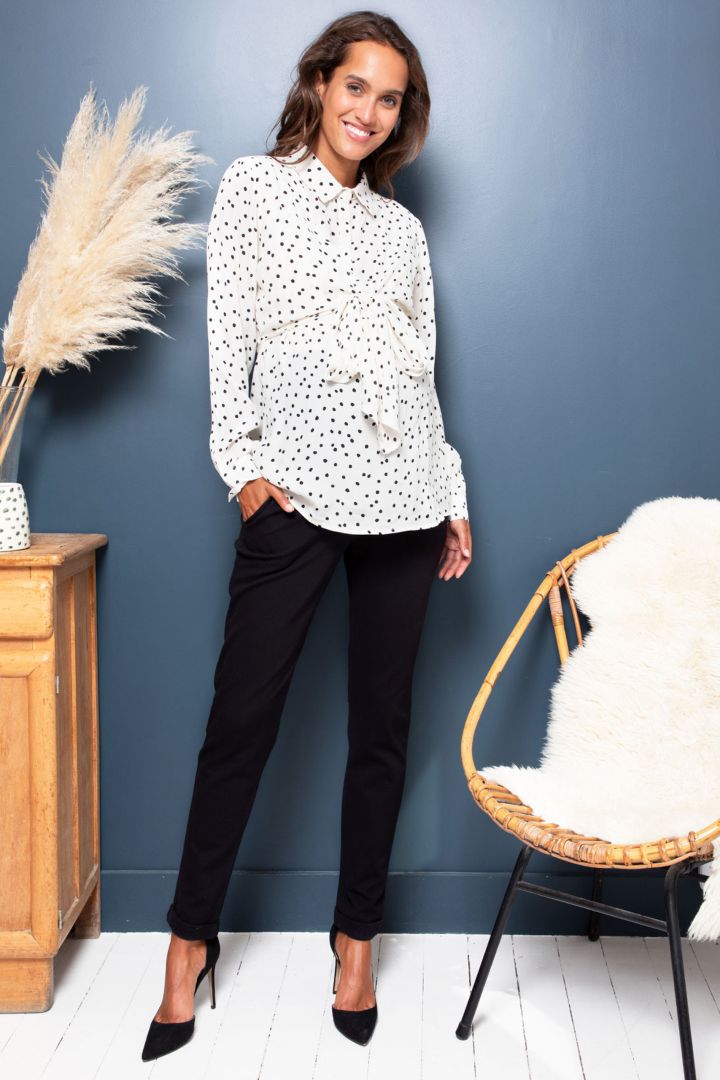 Straight Leg Overbump Maternity Trousers