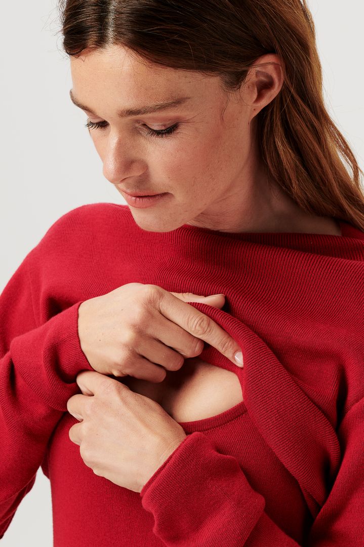 Umstands- und Stillstrickkleid