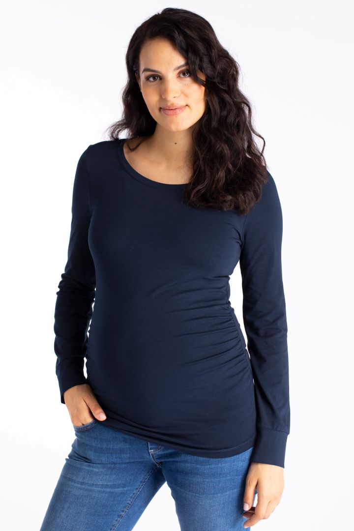 Umstandsshirt aus Bio-Baumwolle navy