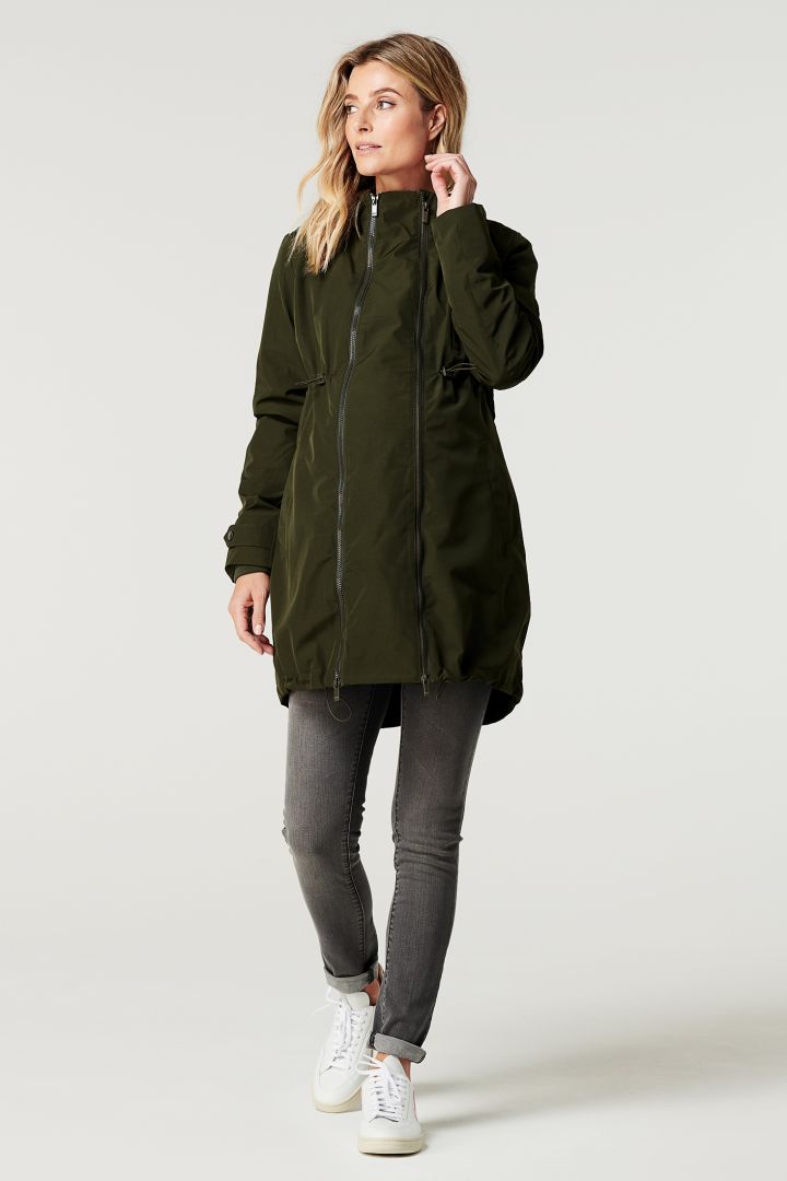 3 in 1 Umstands- und Tragejacke mit Kapuze