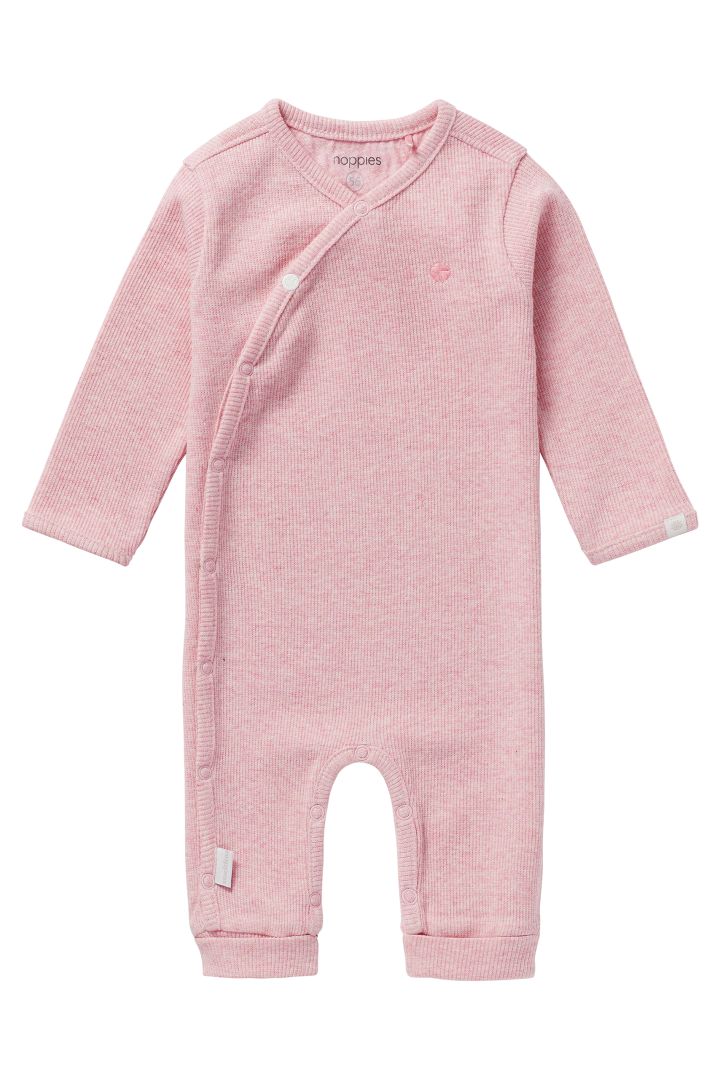 Organic Rippstrick Strampler rosa