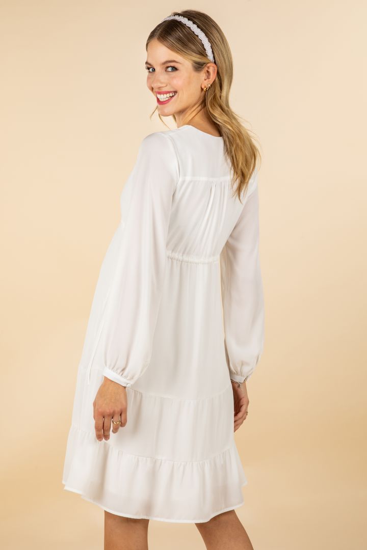 Boho Umstandsbrautkleid mit Volants