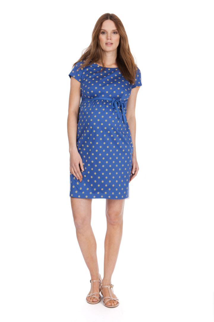 Polka Dot Umstandskleid kurzarm