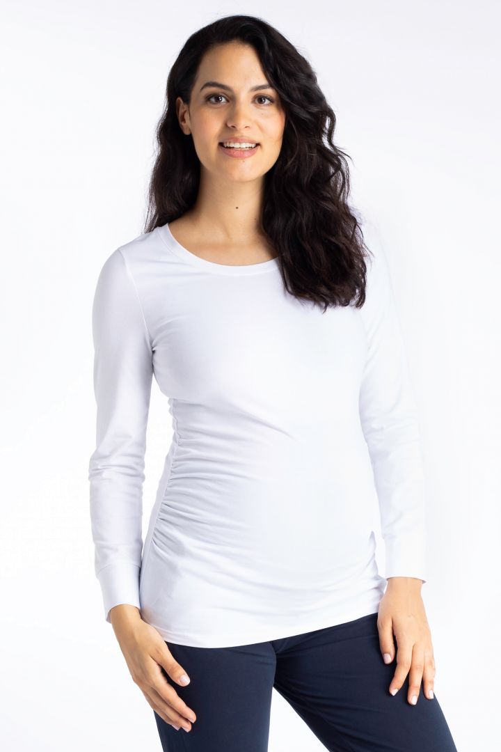 Organic Cotton Maternity Shirt white