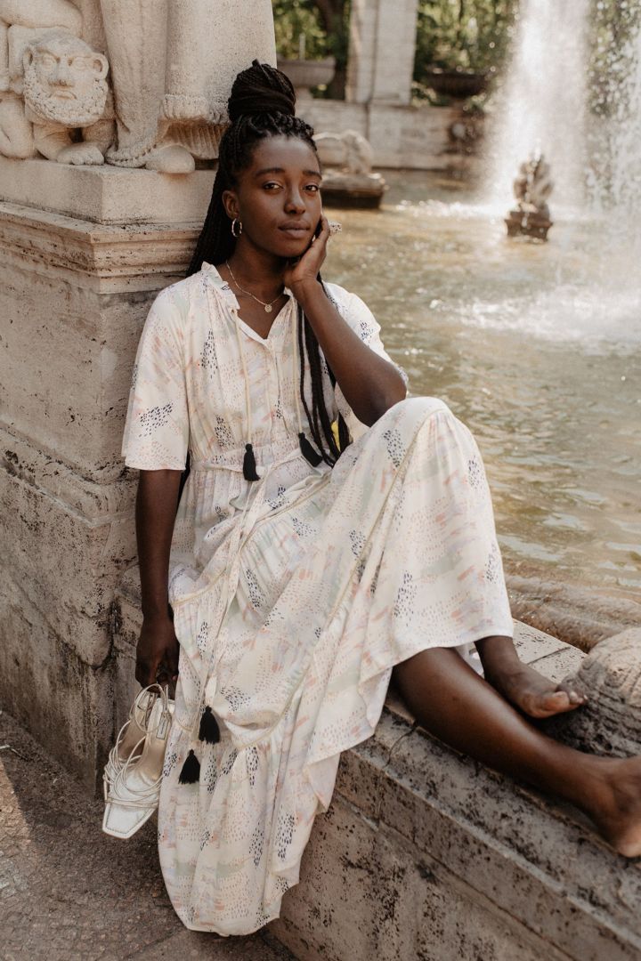 Maxi Umstands- und Stillkleid Iced Art