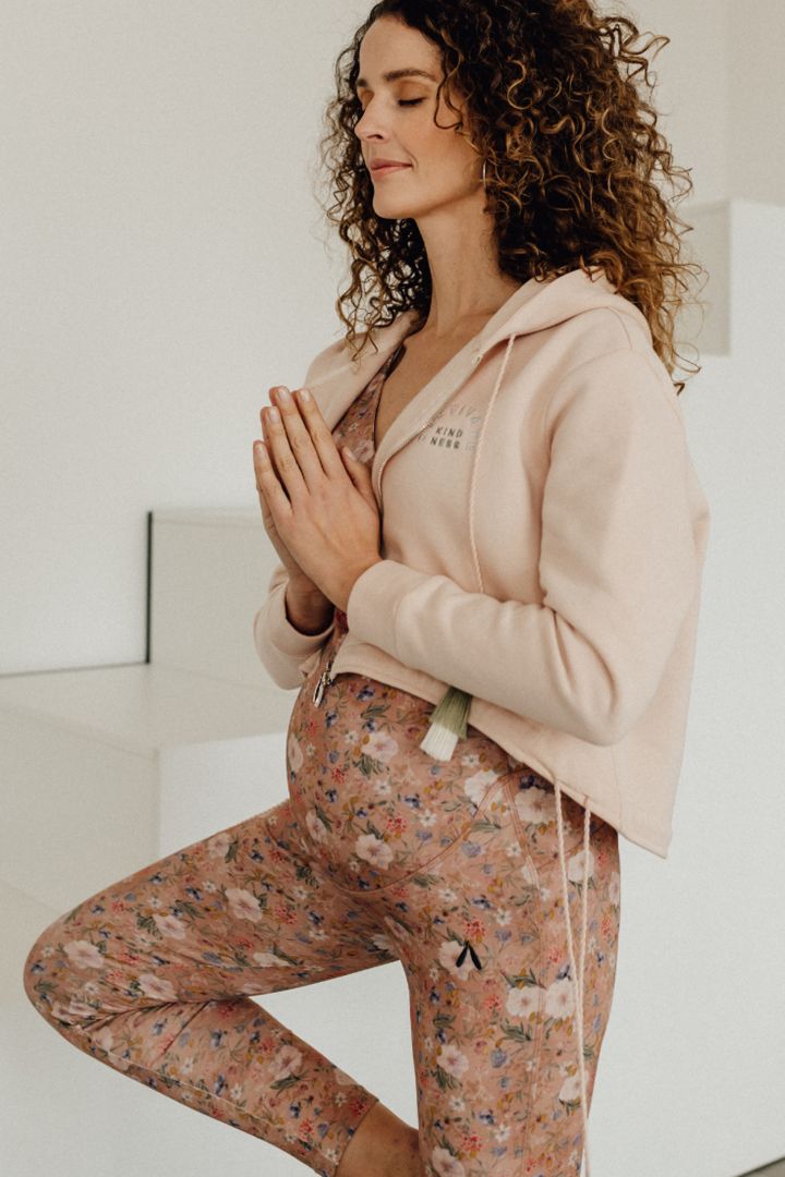 Organic Umstandsleggings mit Blumenprint