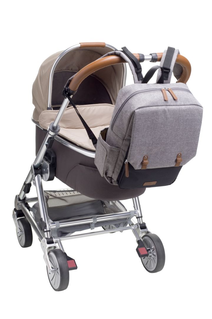 Wickelrucksack mit Laptop-Fach grau