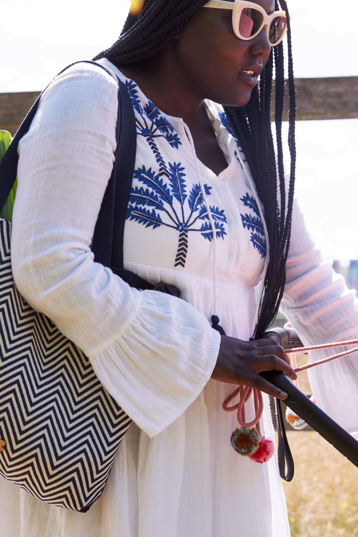 Umstands- und Still-Tunikakleid Oceanic White