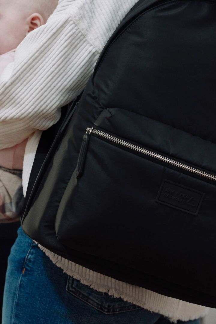 Wickelrucksack Eco aus recyceltem Nylon schwarz