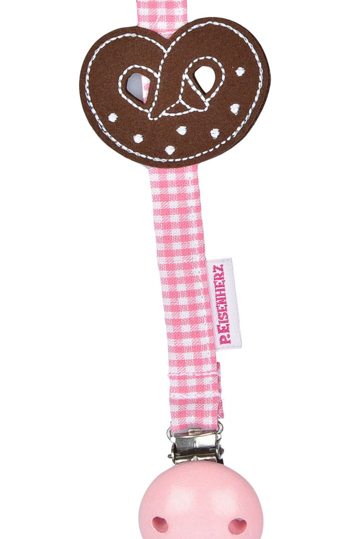 Traditional pretzel dummy strap, pink