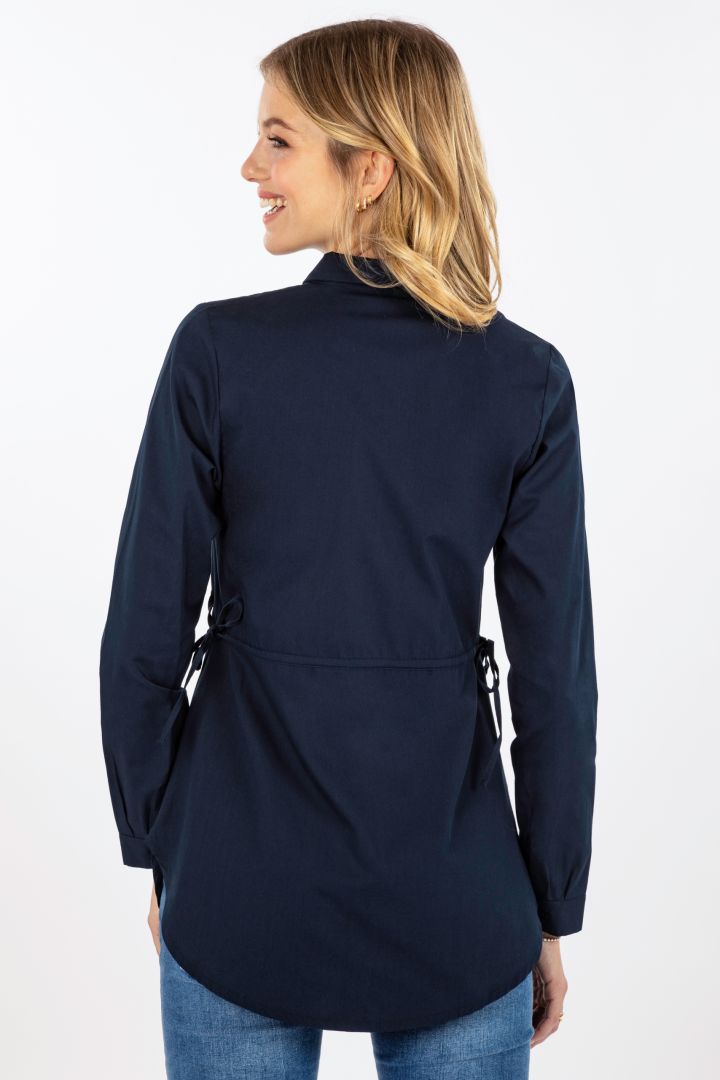 Maternity and Nursing Blouse navy