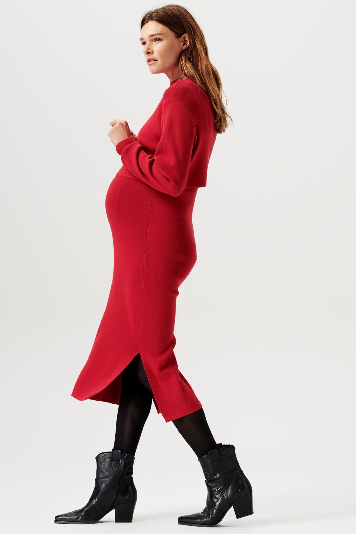 Umstands- und Stillstrickkleid