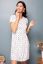 Preview: Spotted Maternity and Nursing Dress Short Seeves white