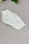 Preview: Wedding Face Mask with Modern Lace and Pouch