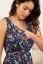 Preview: Maxi Maternity and Nursing Strap Dress with Floral Print blue