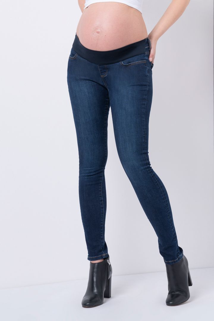 Organic Skinny Underbump Maternity jeans, dark indigo