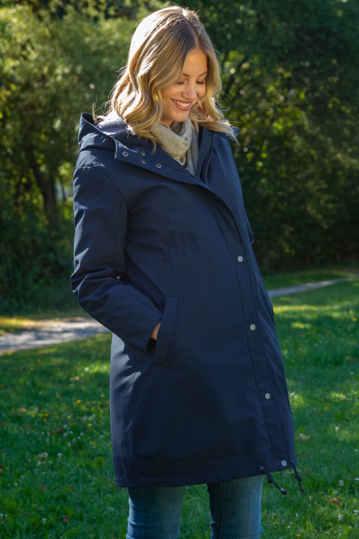 3 in 1 Umstandsparka und Tragejacke navy