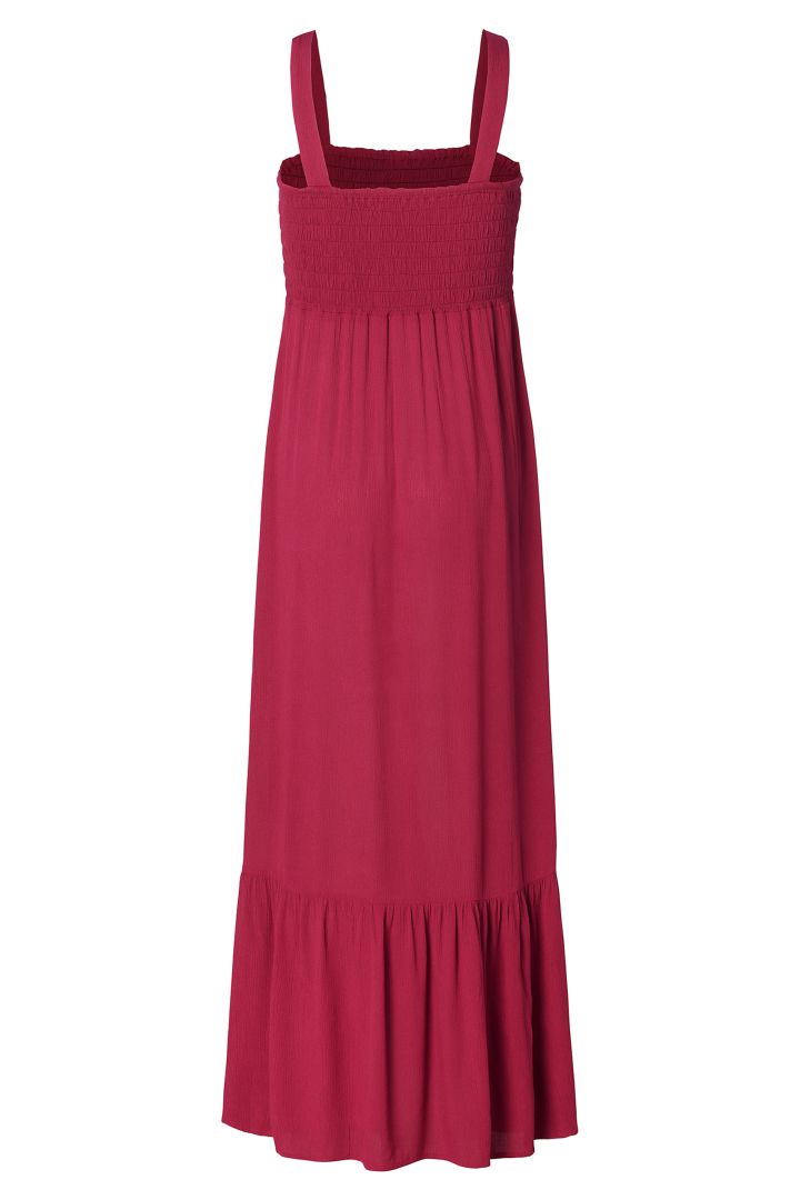 Maxi Umstandskleid mit gesmocktem Oberteil