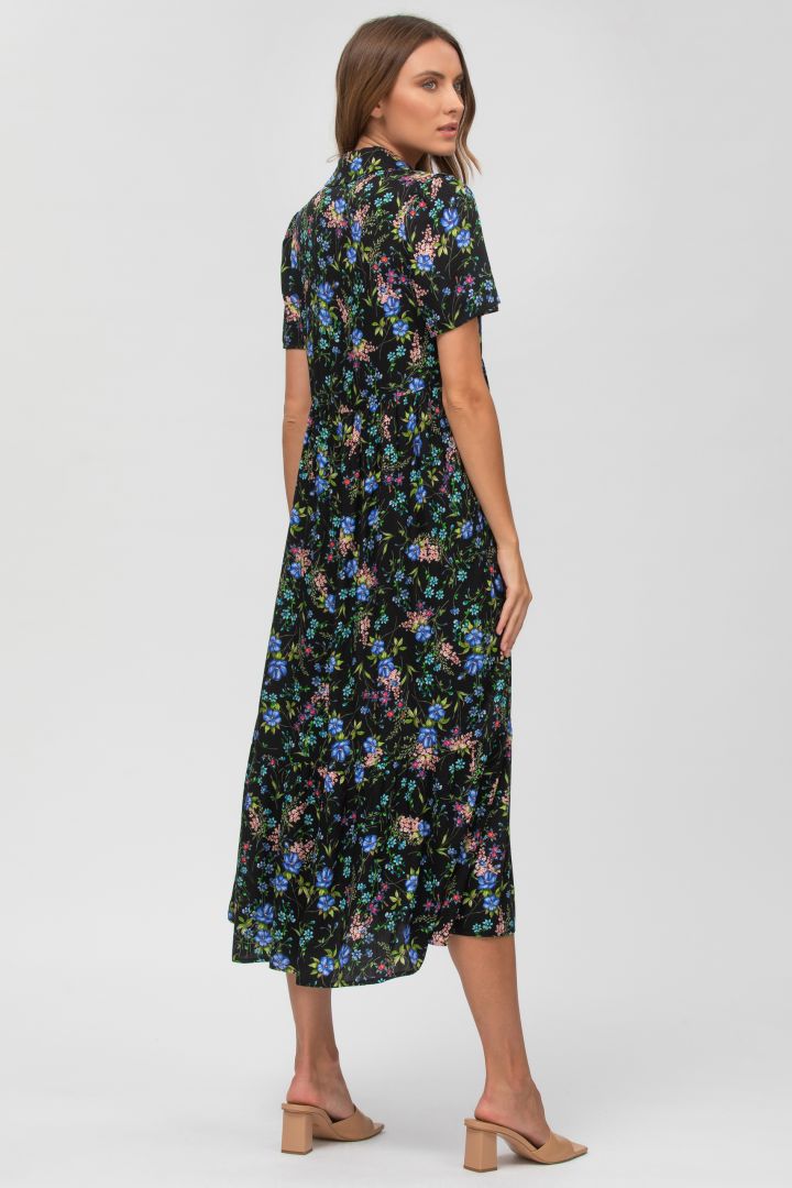 Umstands- und Stillblusenkleid mit Blumenprint