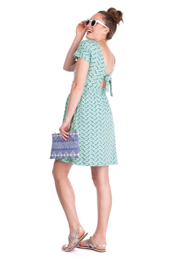 Tie Back Detail Maternity and Nursing Dress