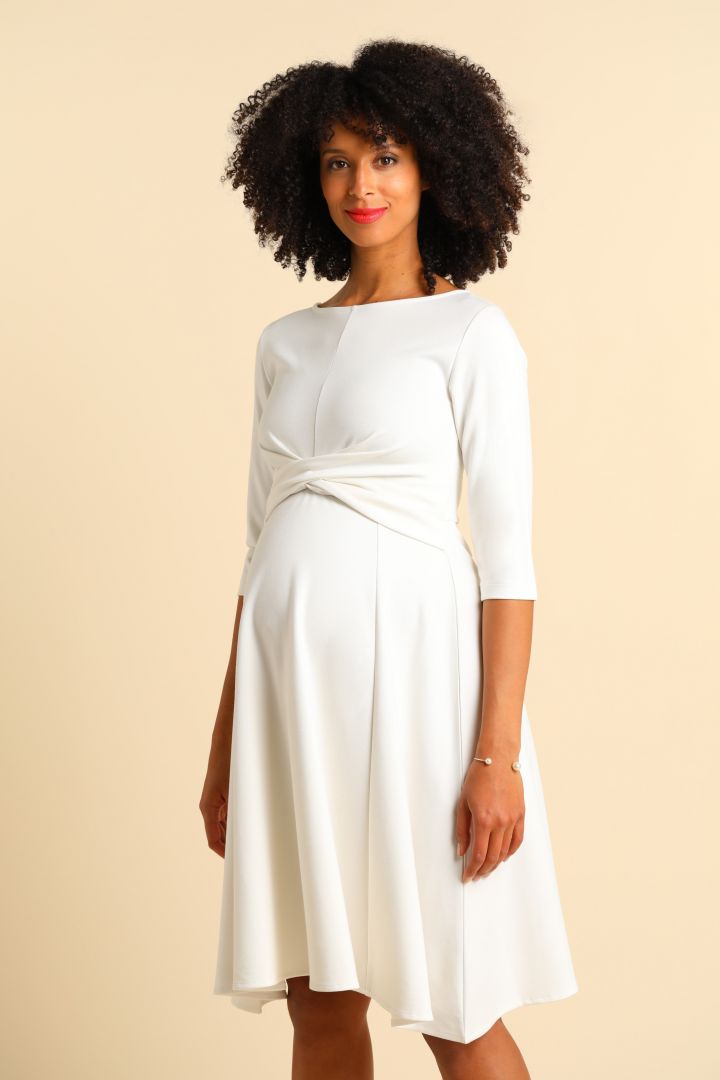 Ecovero Umstandsbrautkleid mit Twistdetail