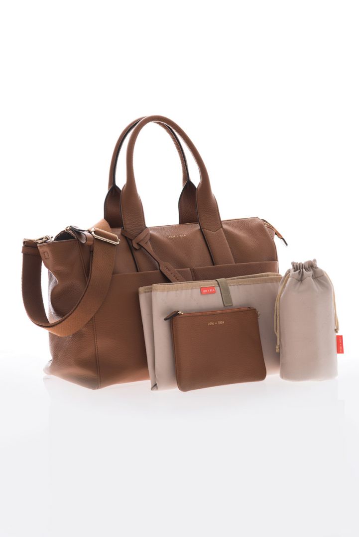 Luxe Wickeltasche aus Kalbsleder camel