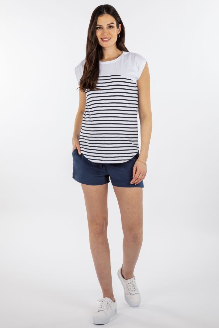 Umstands- und Stillshirt aus Bio-Baumwolle gestreift