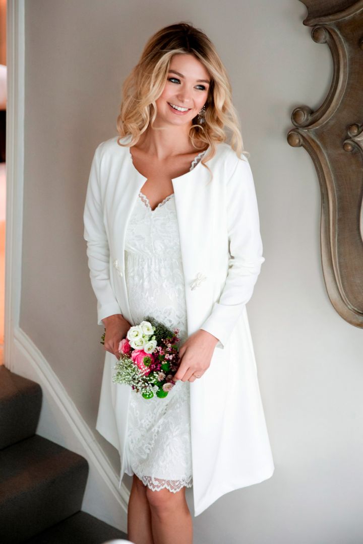 Plus Size Umstands-Brautmantel