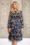 Preview: Maternity dress with flower print, navy