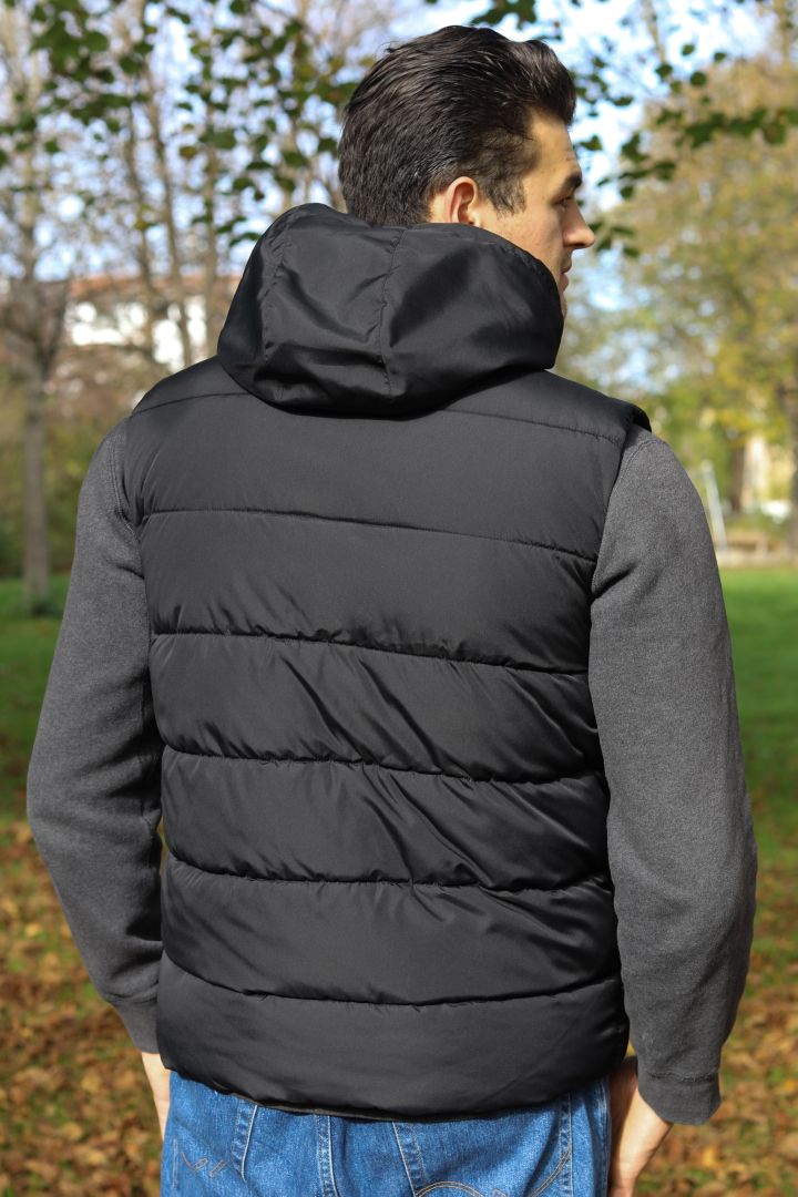 Papa 2-in-1 Eco Weste mit Babytrage-Einsatz schwarz