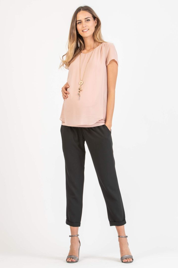 Zweilagige Umstandsbluse aus Chiffon