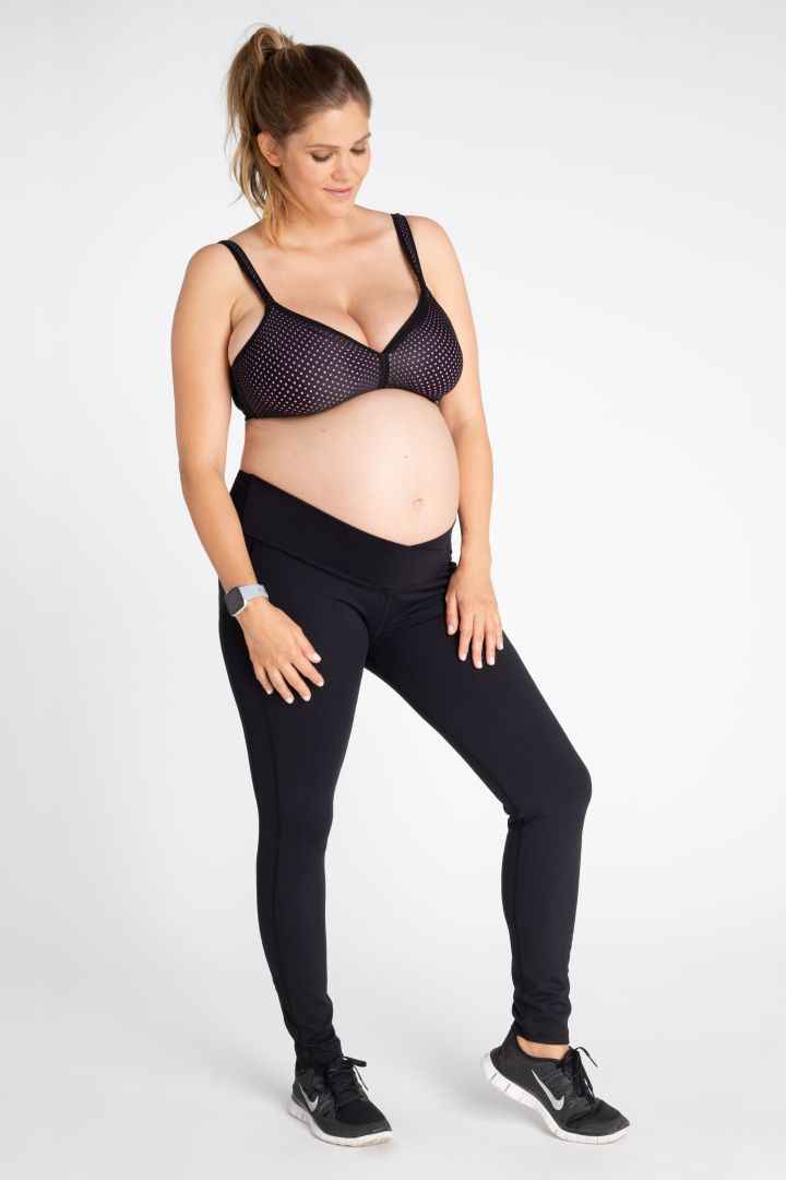 Sport Umstandsleggings mit Mesh Einsätzen