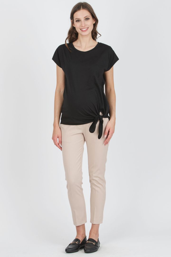 Umstandsshirt zum Knoten schwarz