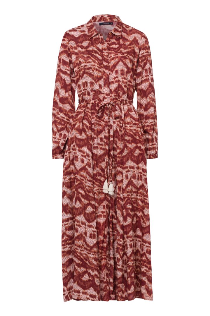 Maxi maternity and nursing dress mocha art