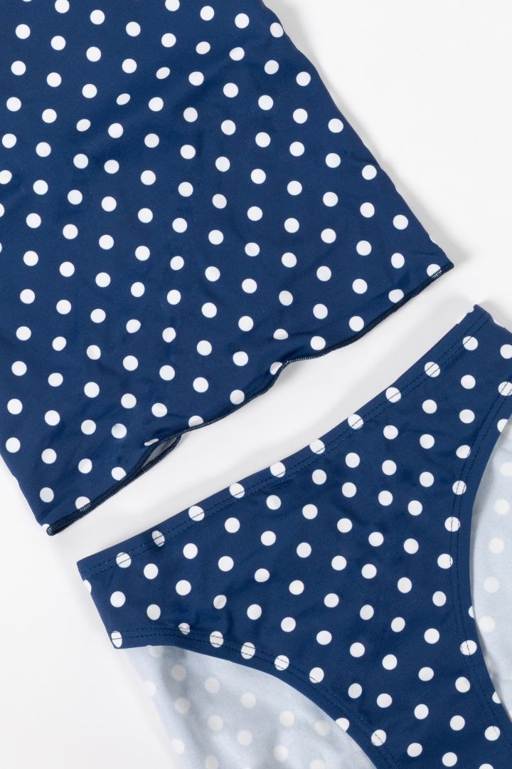 Umstandstankini Dots blau