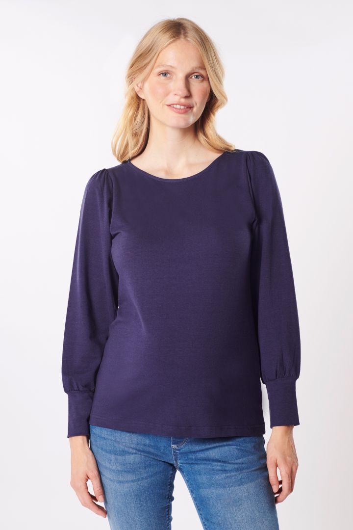 Boatneck Umstandsshirt navy