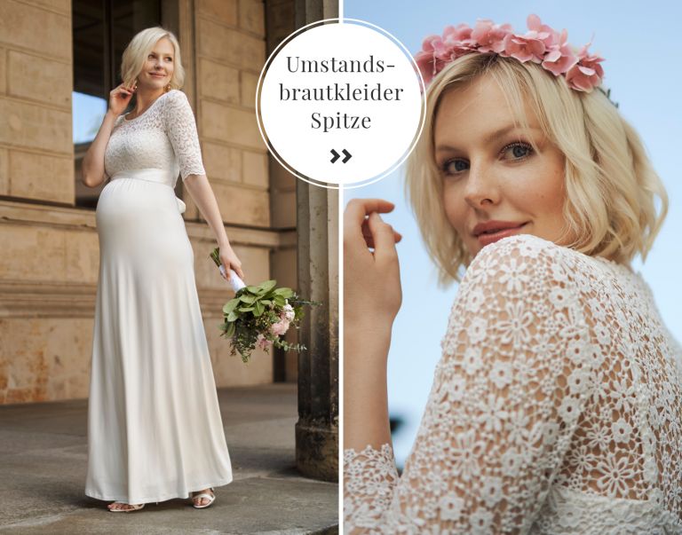 Umstandsbrautkleider Spitze